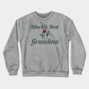 World's Best Grandma Flower Crewneck Sweatshirt